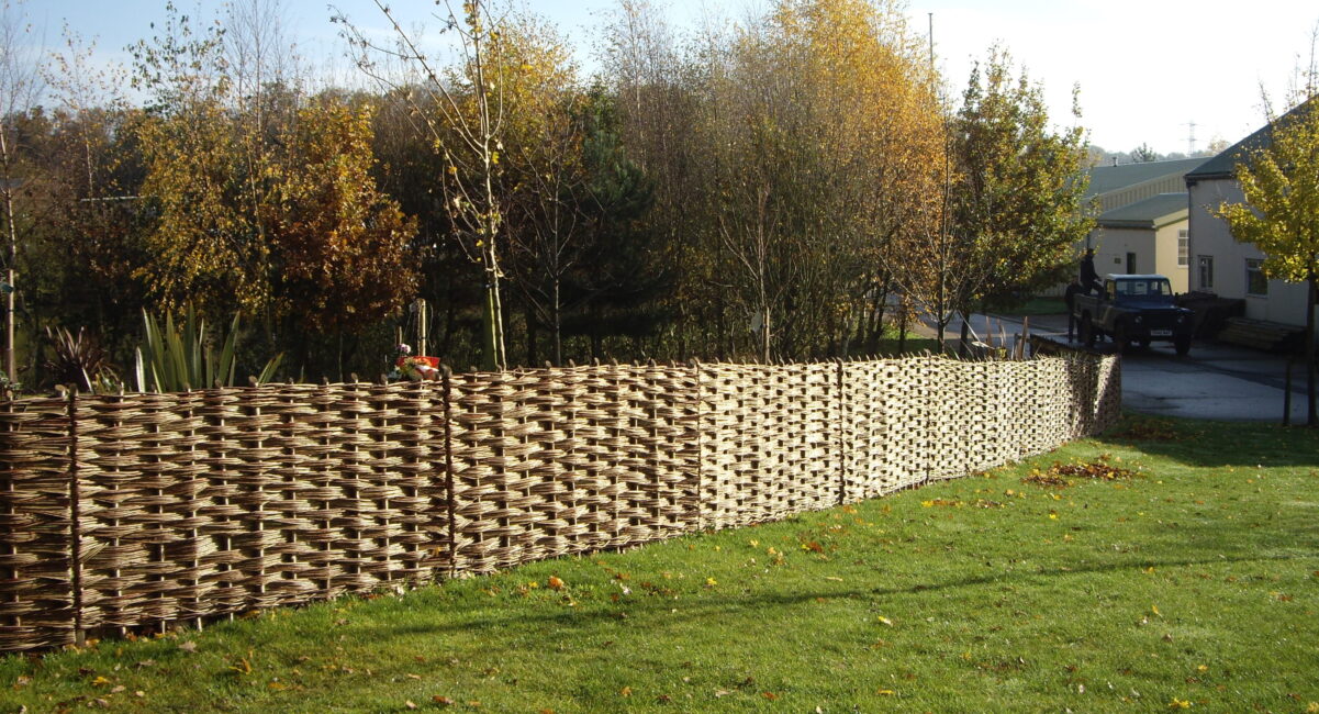 Woven willow fencing Handmade by Musgrove Willows