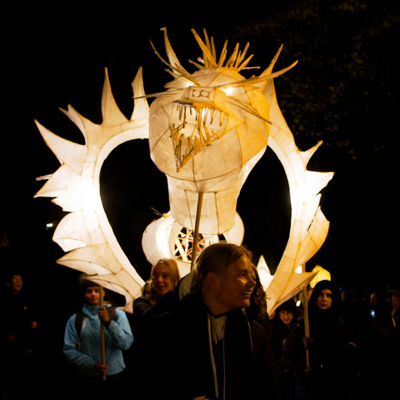 Hand made willow lantern sculptures