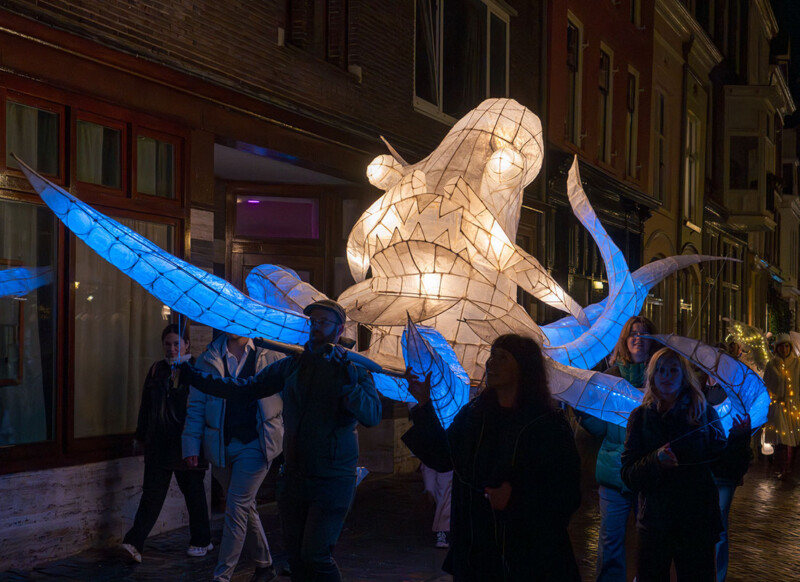 Hand made willow lantern sculptures